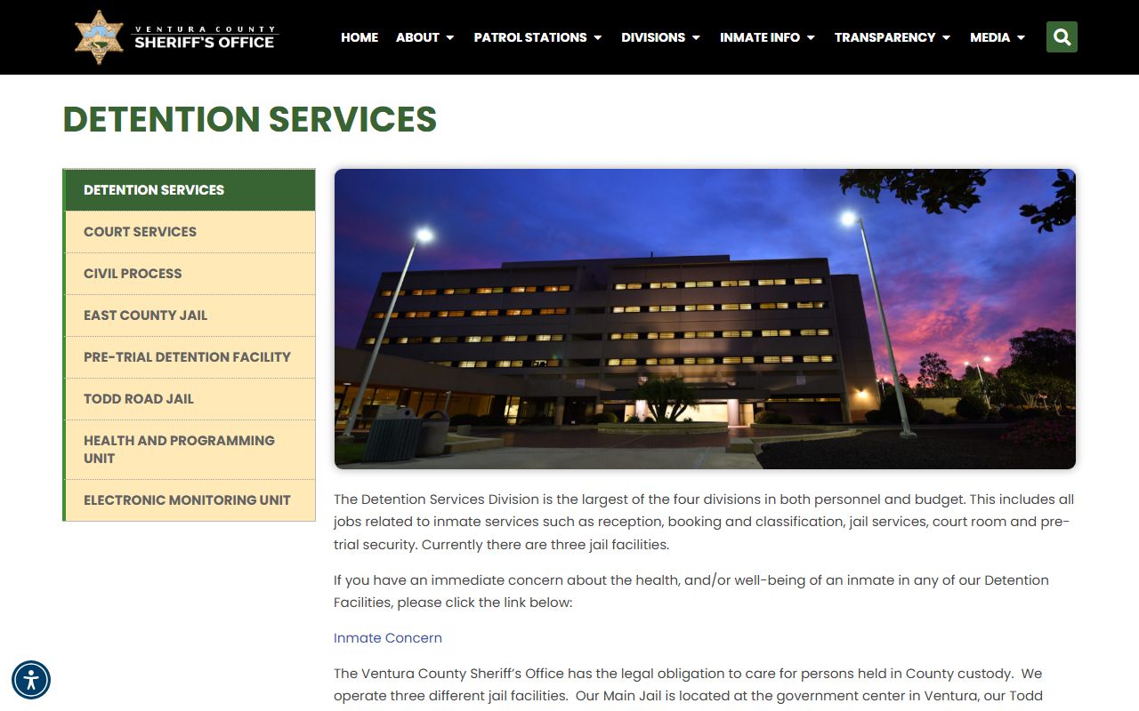Ventura County detention services overview