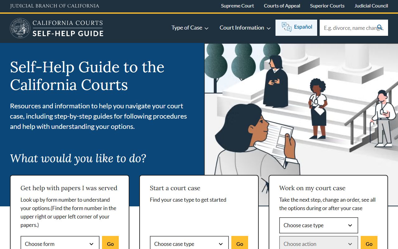 California courts self-help resources relevant to Ventura County