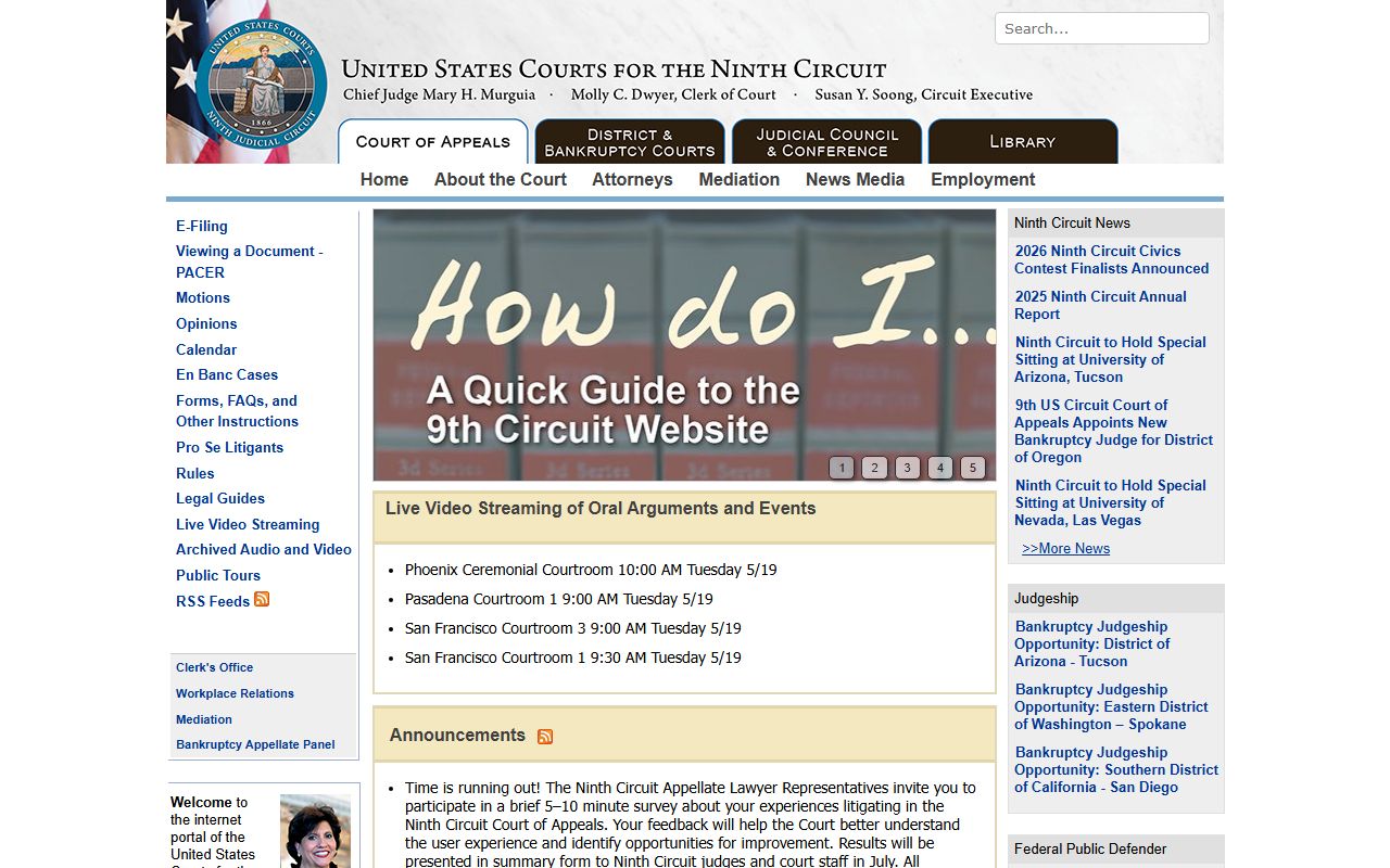 U.S. Court of Appeals for the Ninth Circuit federal appellate path for Ventura County federal cases