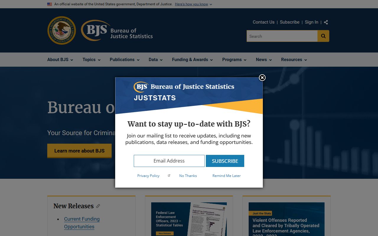 Bureau of Justice Statistics jail population context for Ventura County